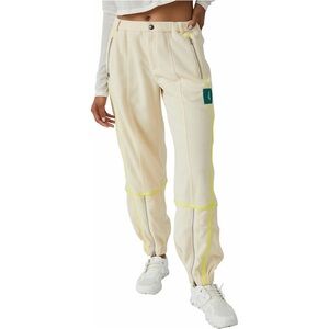 FP Movement by Free People Cream Joggers with Neon Yellow Accents